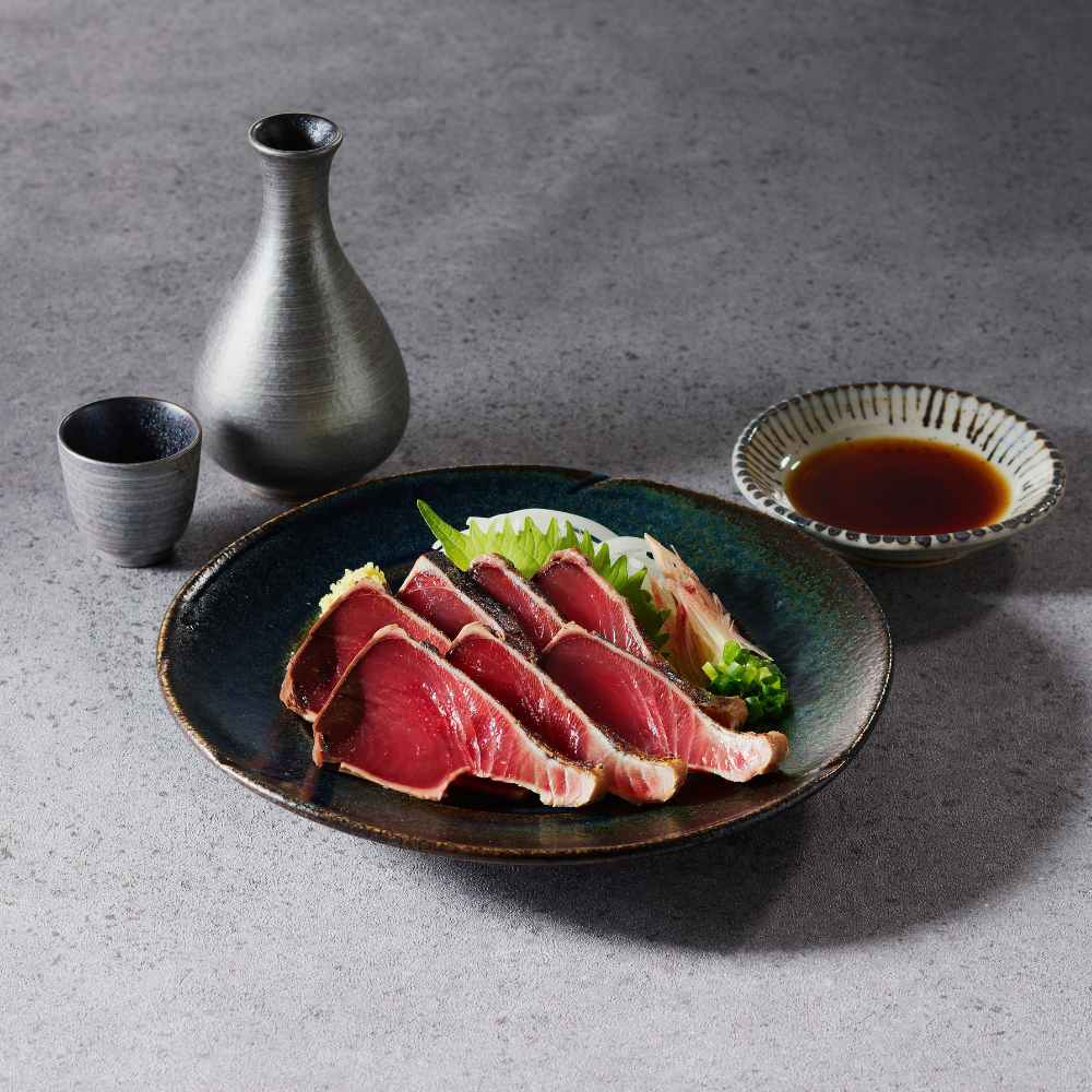 炭火焼きかつおたたき 2本セット ゆずぽん酢たれ付き